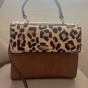 Dune London Leopard and Brown Satchel Handbag